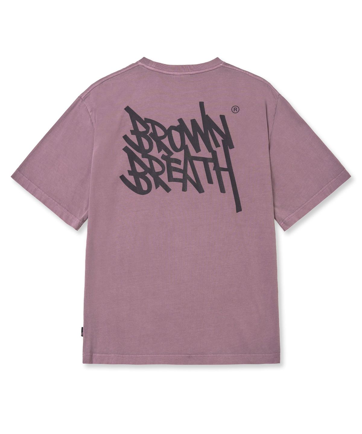 브라운브레스(BROWNBREATH) PIGMENT TAG TEE - PURPLE
