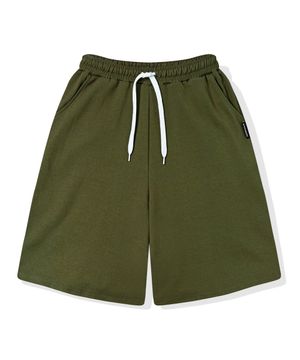 버뮤다핏 트레이닝 밴딩 하프 팬츠 (카키)