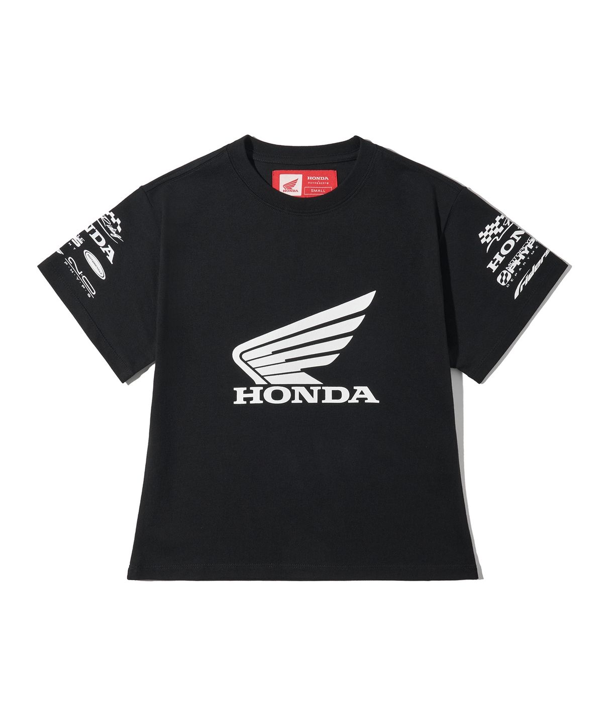 핍스 모터사이클(PHYPS MOTORCYCLE) Womens Wing Collect Logo Short Sleeve Black