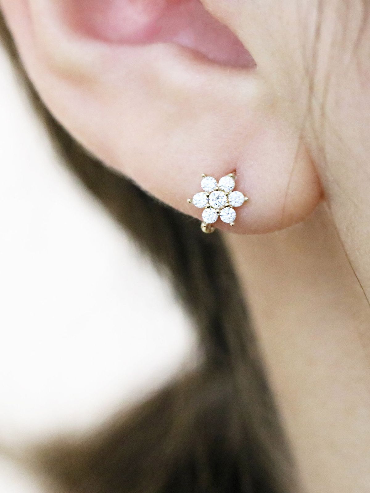미니멀피어싱(MINIMALPIERCING) 14K 플라워 링피어싱 귀걸이