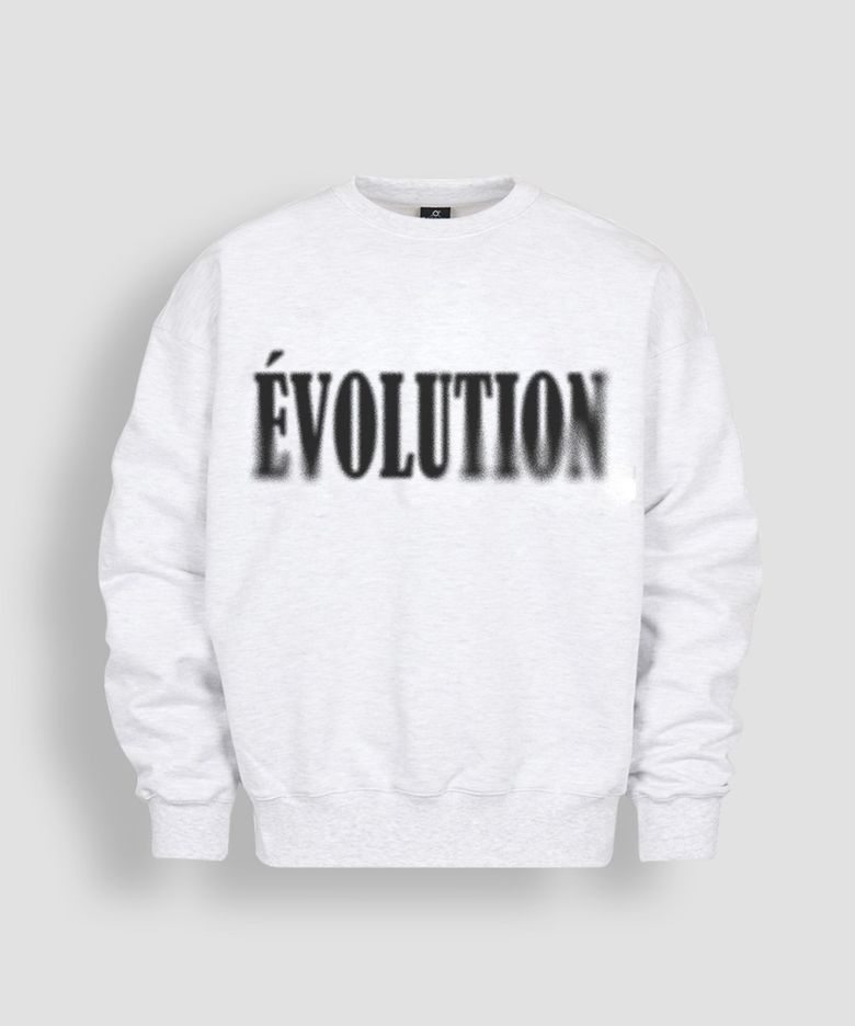 [ S~3XL ] EVOLUTION 오버핏 맨투맨 (백멜란지)