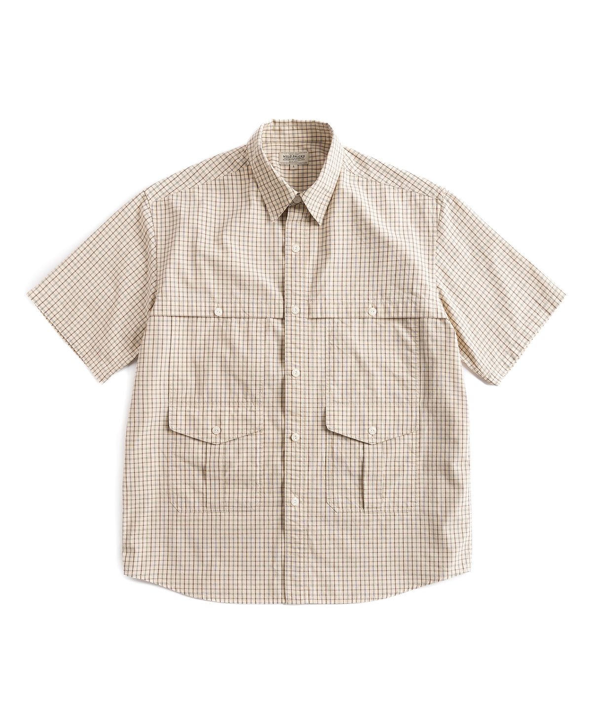와일드 브릭스(WILD BRICKS) W23 CHECK UTILITY SHIRT (ivory)