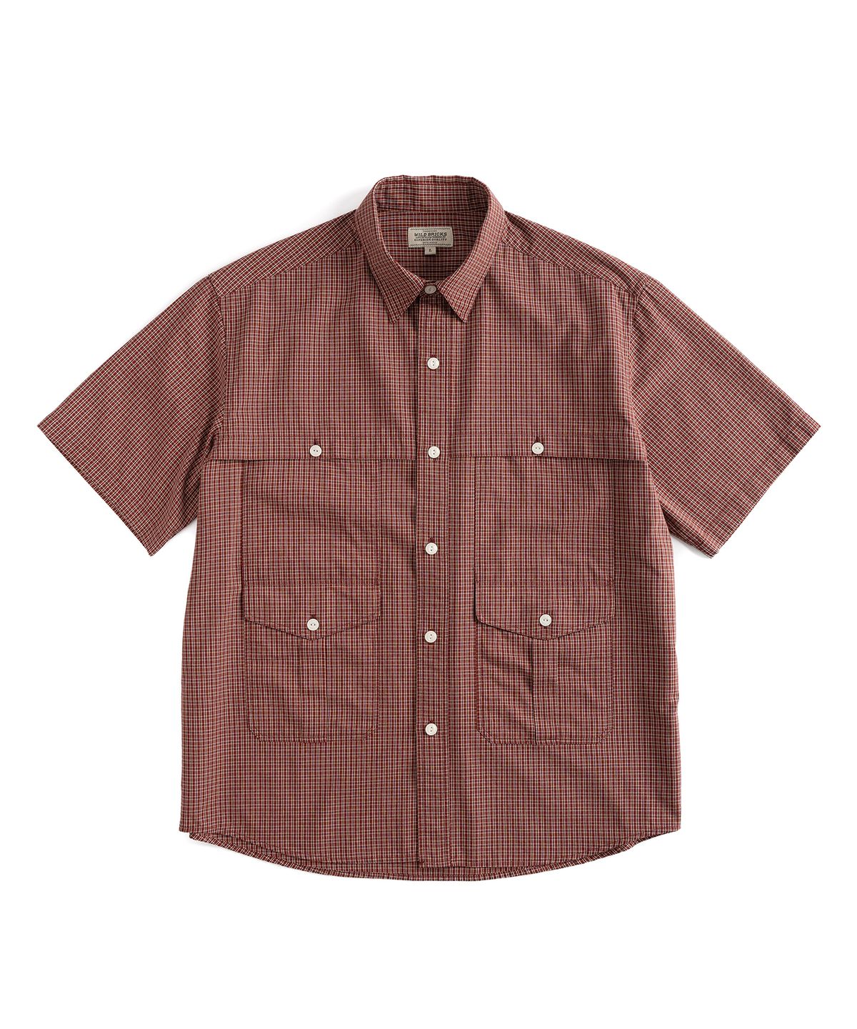 와일드 브릭스(WILD BRICKS) W23 CHECK UTILITY SHIRT (red)