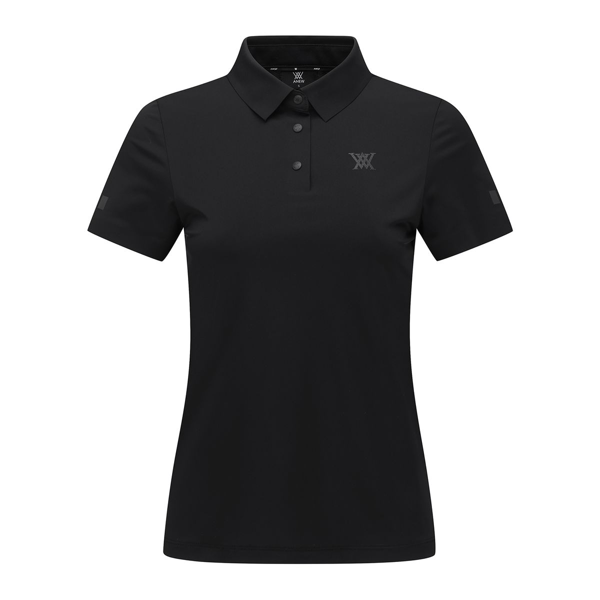어뉴골프(ANEW GOLF) WOMEN SM BLACK FINISH SHORT T-SHIRT_BK