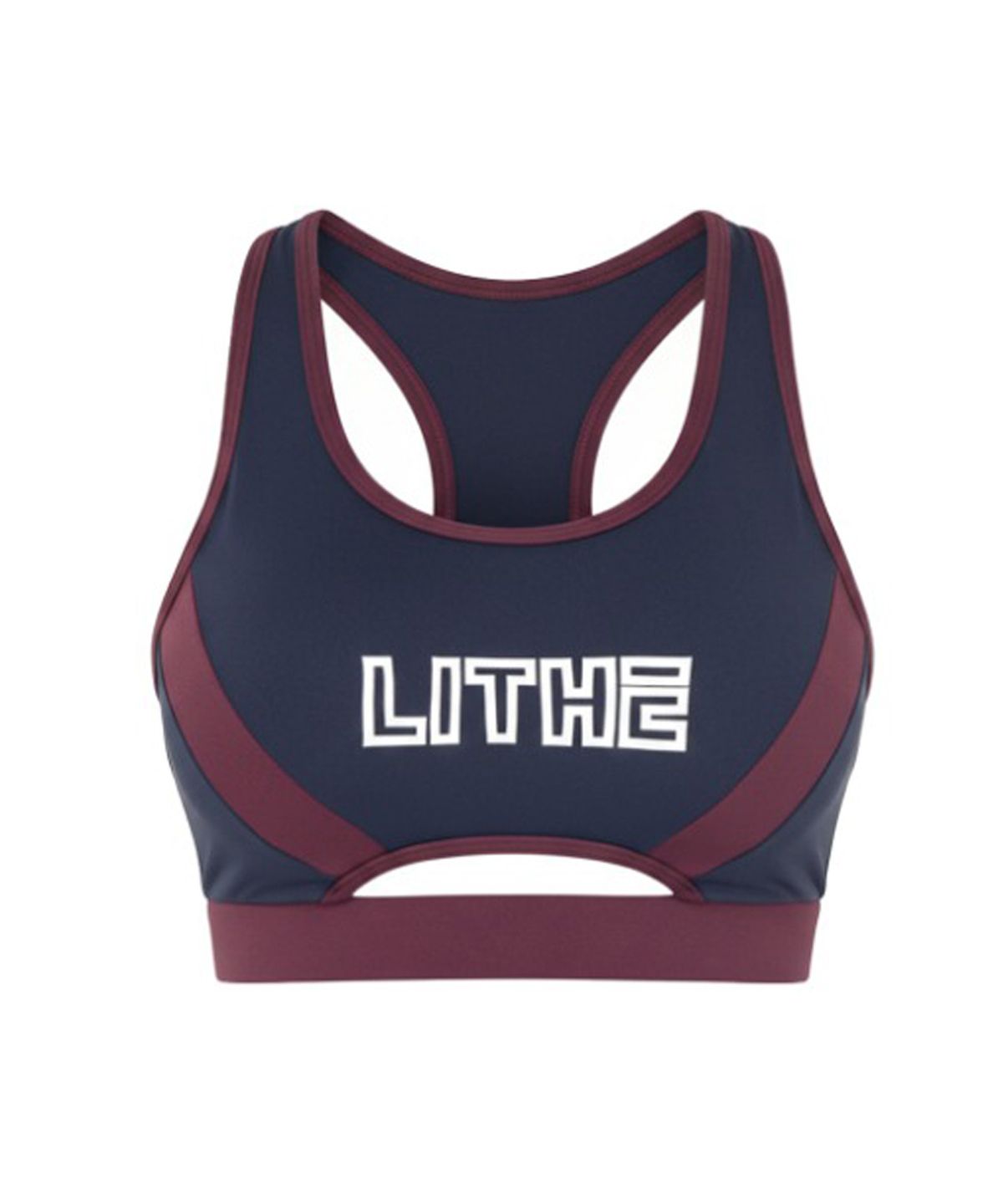 라이드(LITHE) 레트로 배색 브라탑 / Navy & Lithe Purple