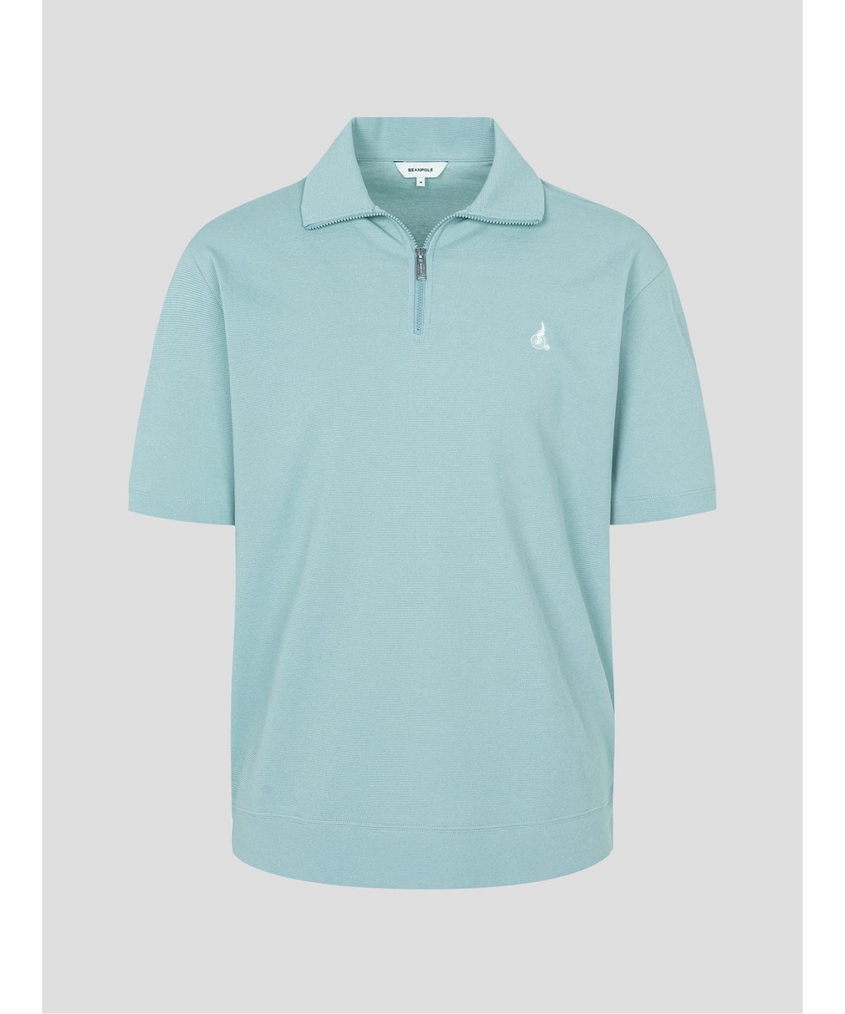 빈폴 멘(BEANPOLE MEN) 강연 밀라노 하프집업 스웨트 반소매 티셔츠  라이트 그린 (BC5442C19L)
