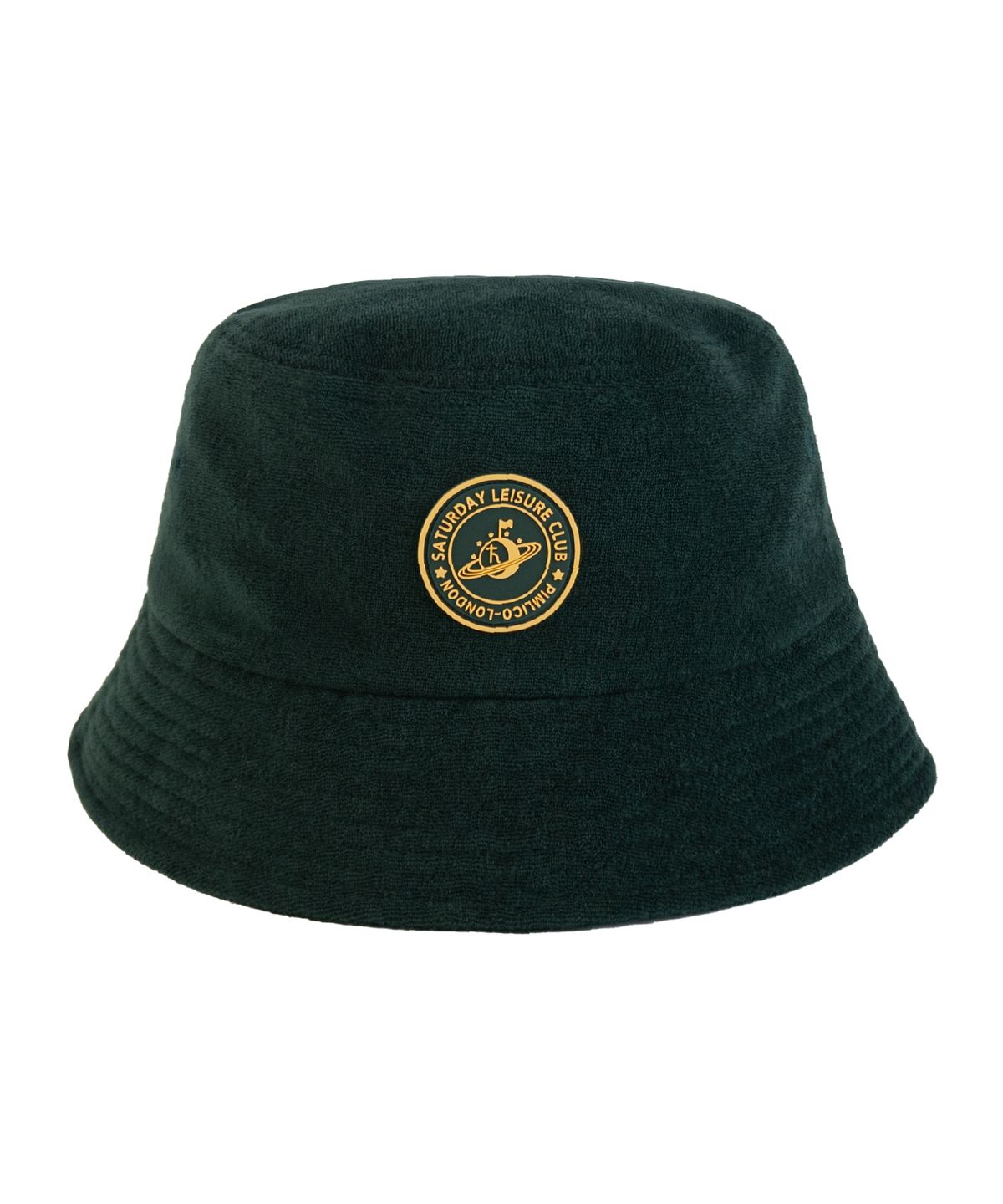 세러데이 레저 클럽(SATURDAY LEISURE CLUB) Leisure Terry Bucket Hat (Rubber Patch) - British Racing Green