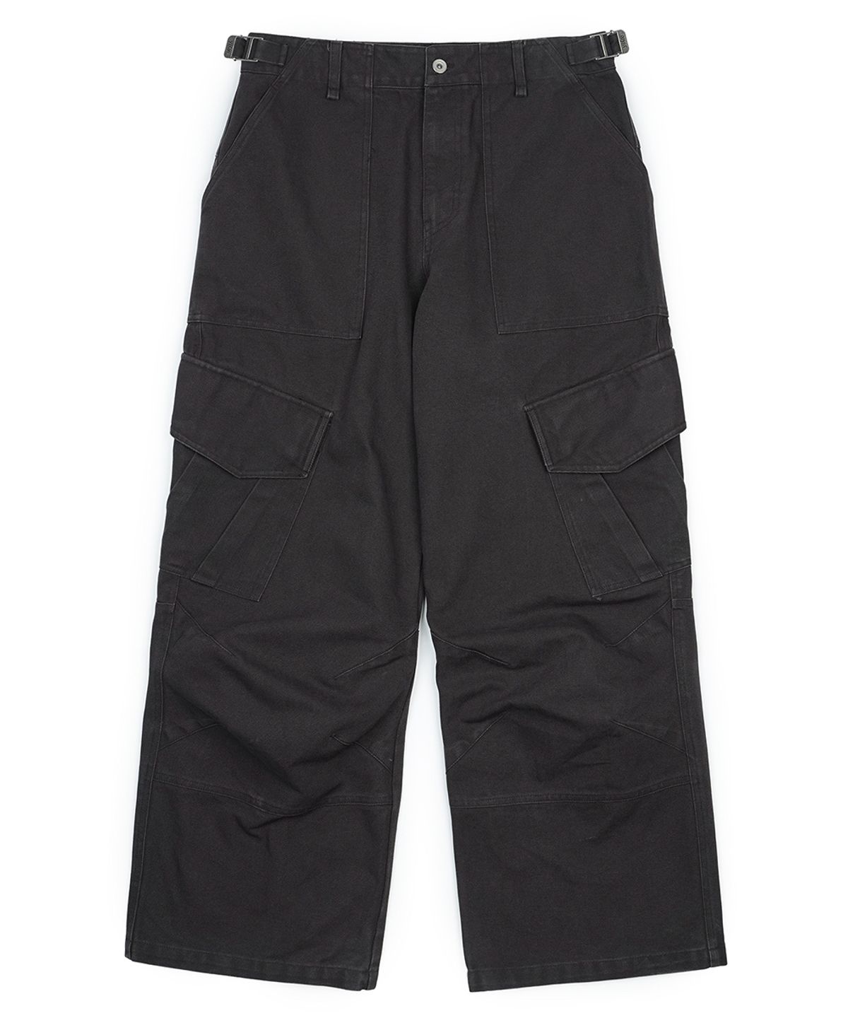 이예(YIYAE) Oxford Panel Cargo Pants _ Vintage Charcoal