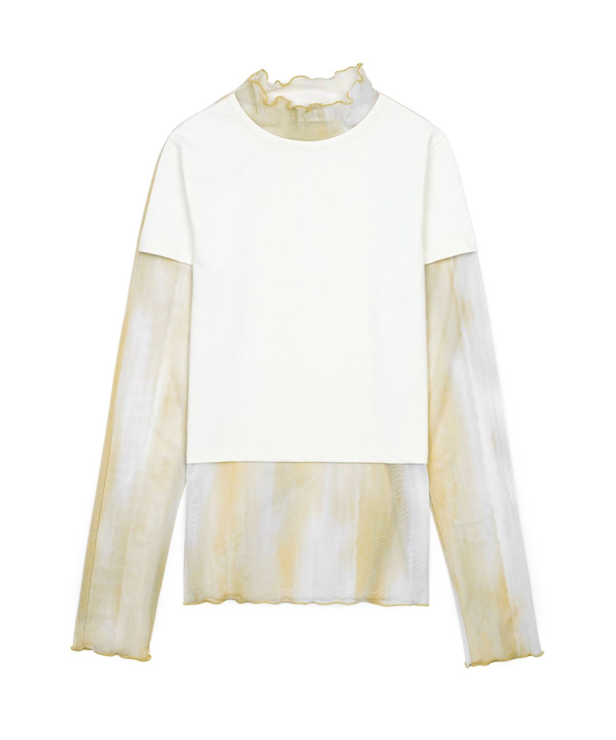 이예(YIYAE) Mesh layered T-shirt _ Yellow
