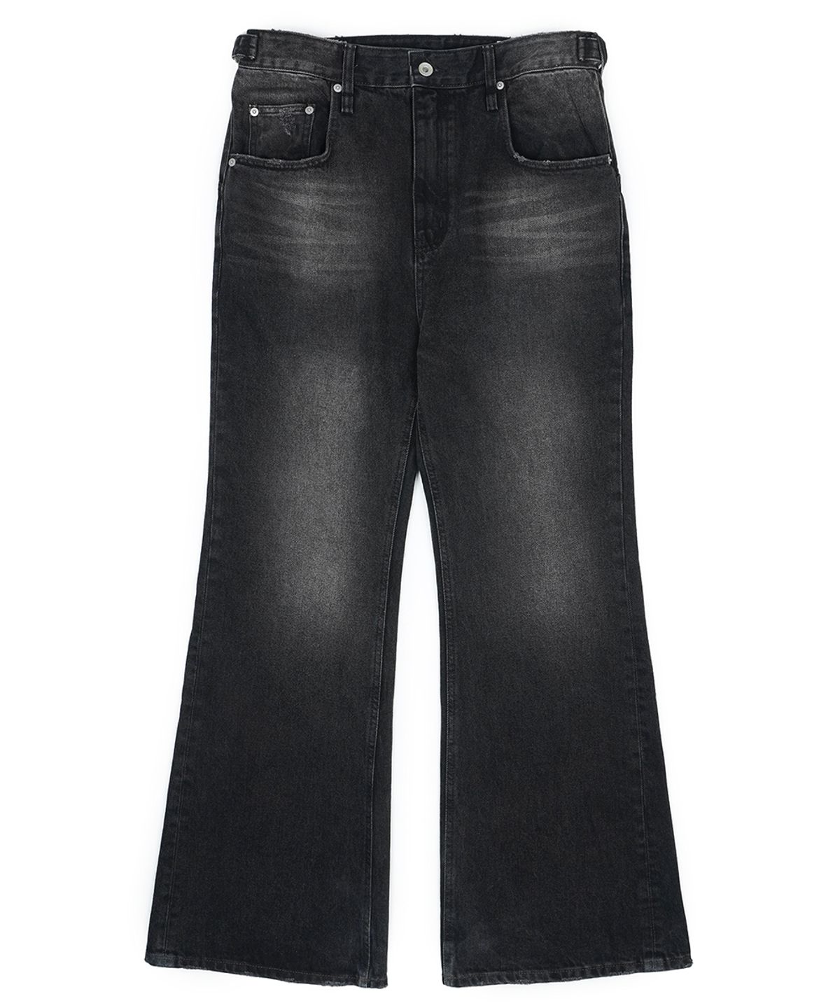 이예(YIYAE) Flared Washed Denim Pants _ Black