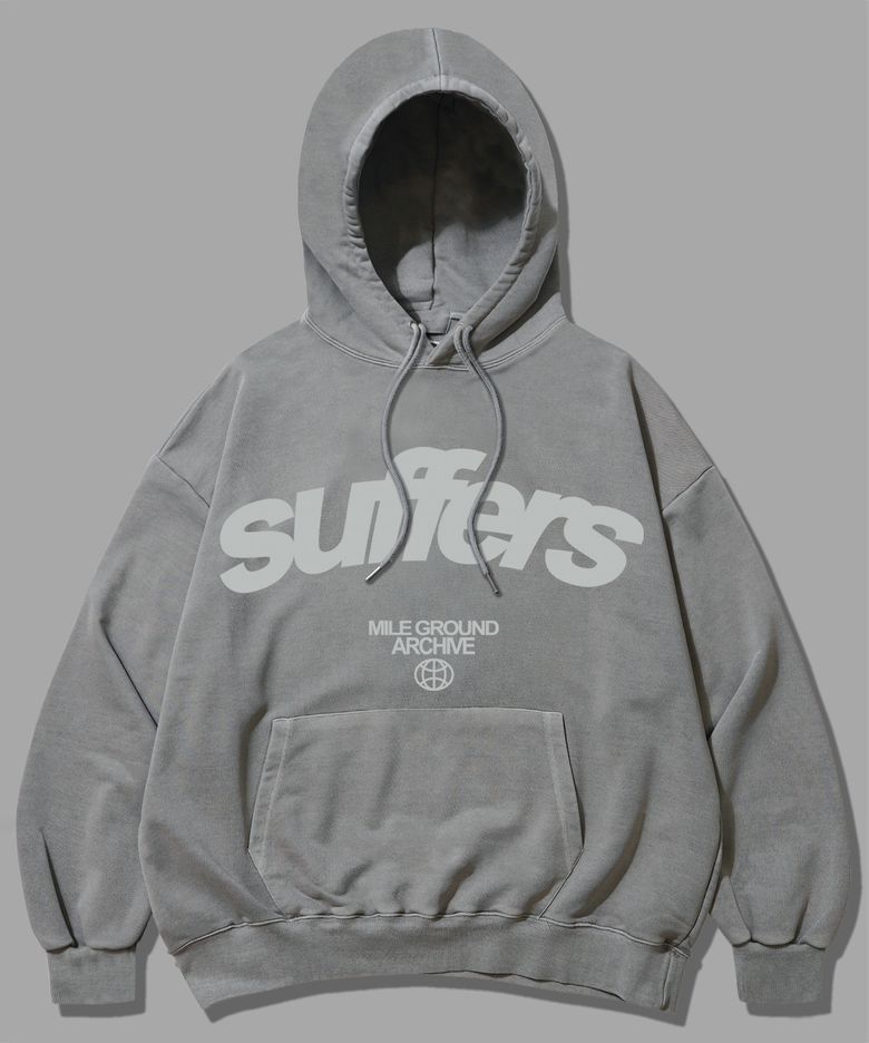 마일 가먼츠 서퍼 스웨트 후드 [PIGMENT GRAY]