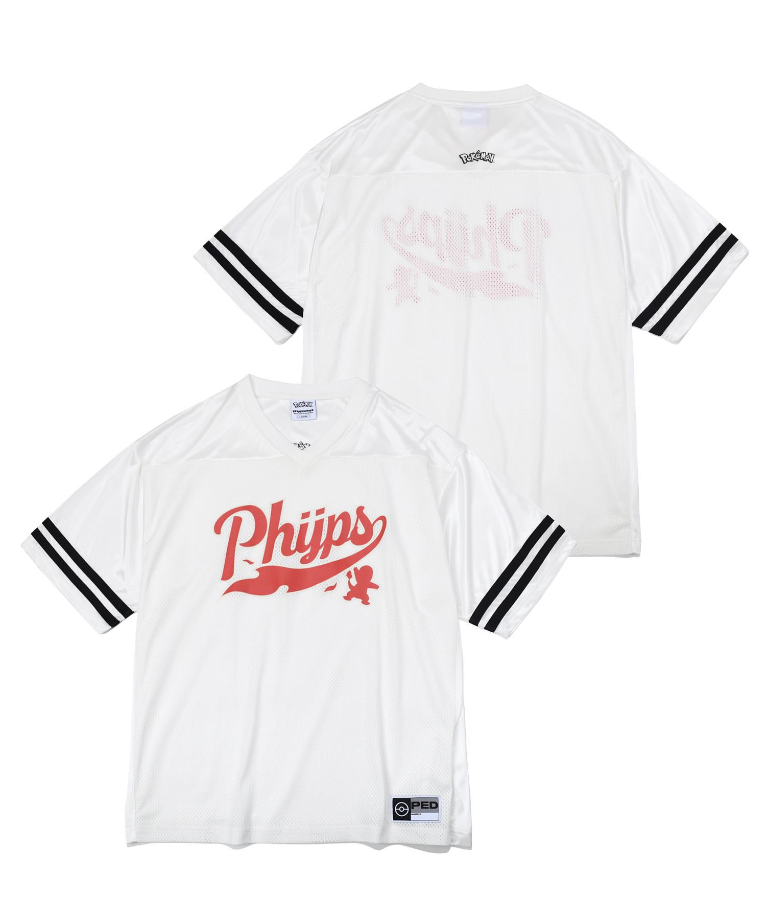 MUSINSA公式 | PHYPS Pokemon Star Tail Mesh Short Sleeve_White
