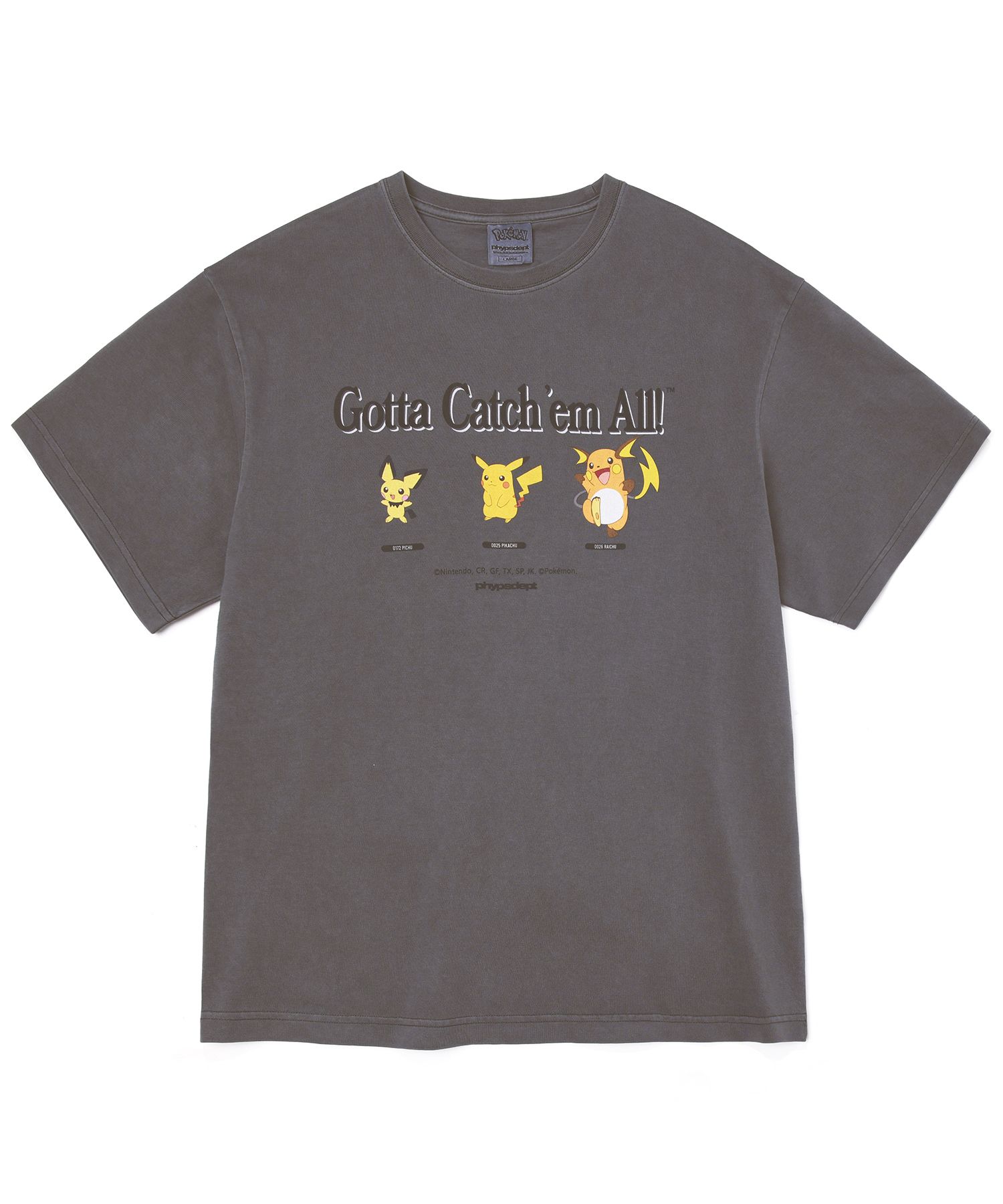 ★ Phyps Department★ Pokemon Effector Short Sleeve Charcoa MUSINSA | PHYPS Pokemon Effector Short Sleeve_Light Gray