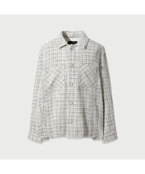 ELLIOTT 트위드 셔켓 - ECRUBLACK