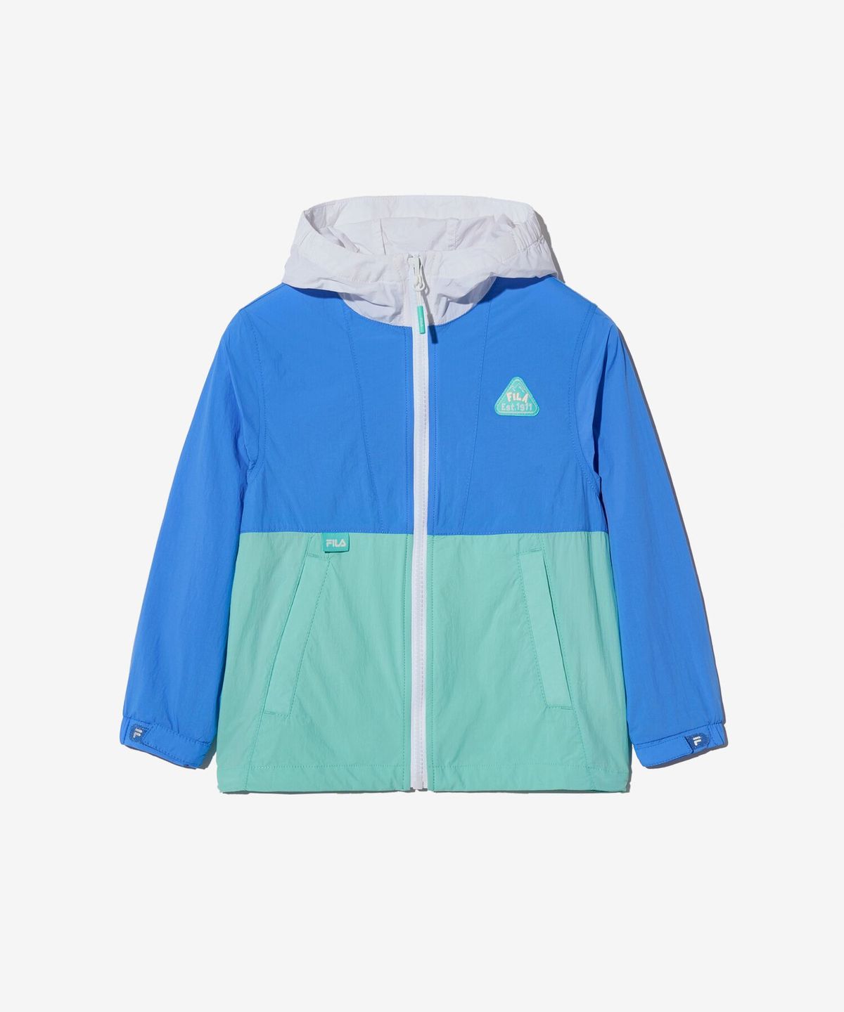 휠라 키즈(FILA KIDS) Travel club 컬러블럭 바람막이(FK2JKH2403XAZU)