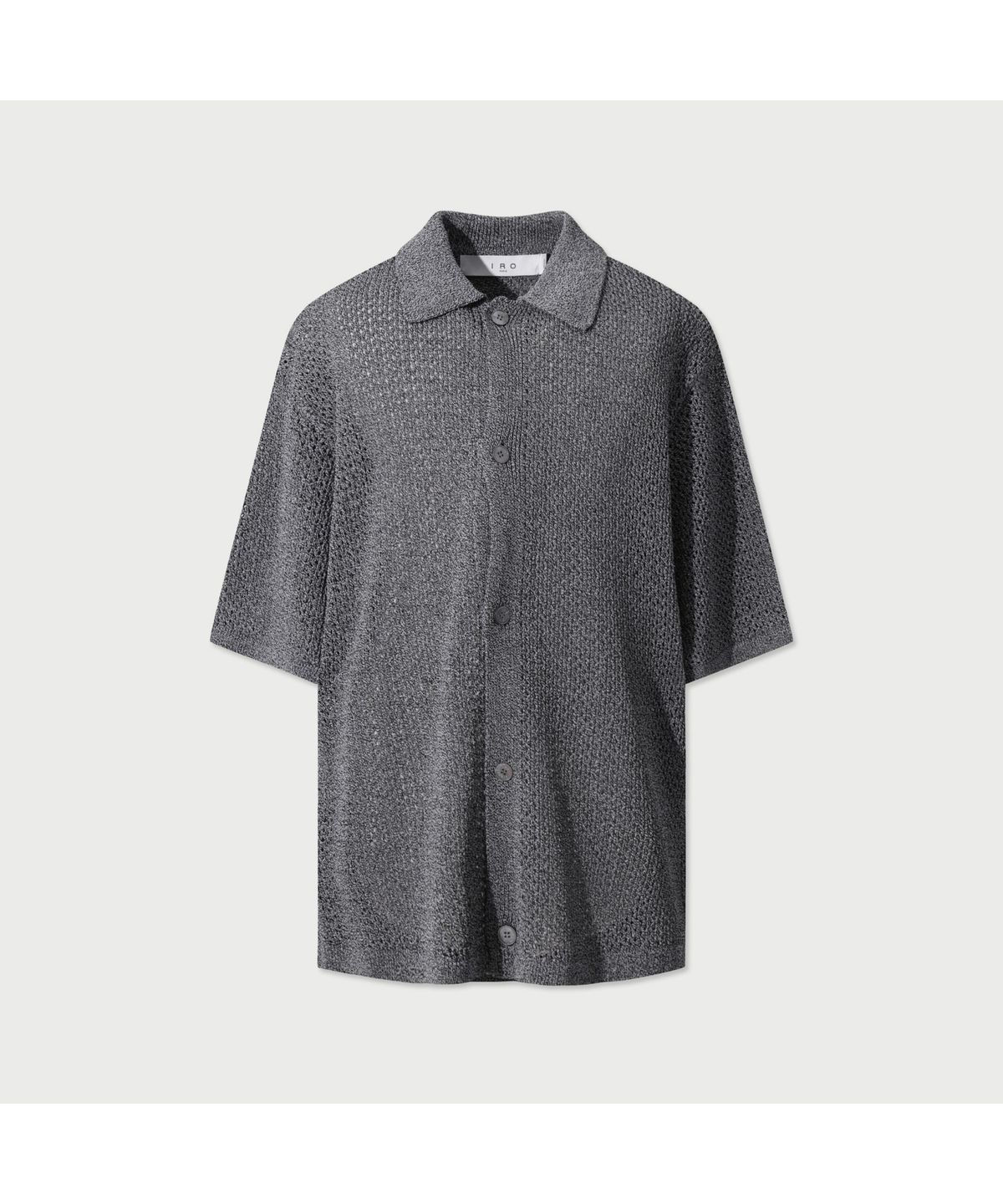 이로(IRO) Ember 반팔 카라 가디건 - BLACK