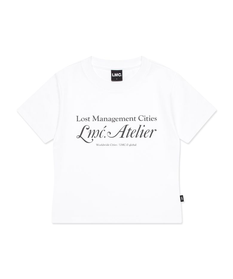 WM LMC ATELIER SLIM CROPPED TEE white