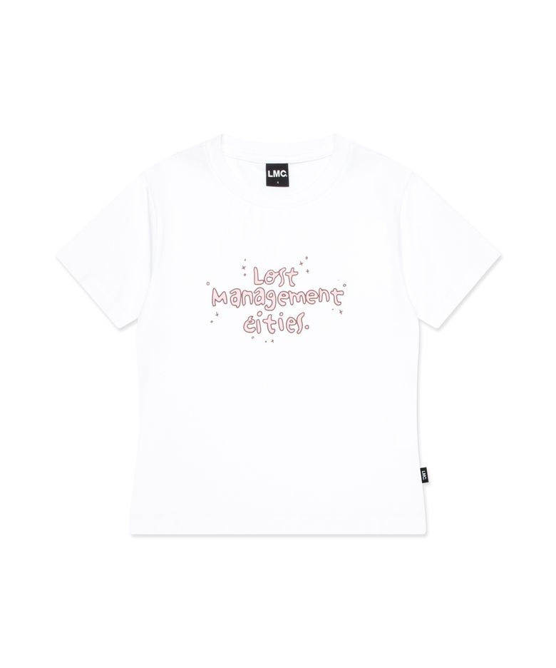 WM FN DOODLE CROPPED TEE white