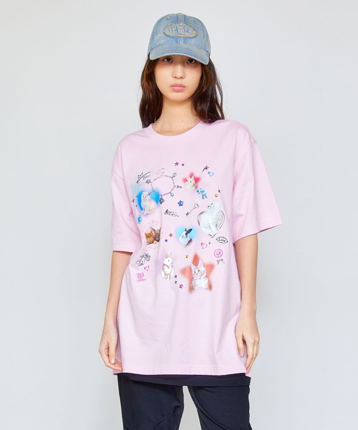 엘엠씨(LMC) WM STICKER PACK TEE light pink