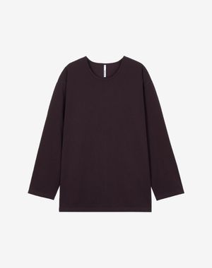 스쿱넥 롱슬리브 티셔츠 [다크 퍼플]