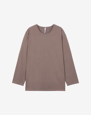 스쿱넥 롱슬리브 티셔츠 [라이트 브라운]