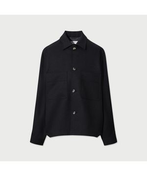 Brise 경량 트위드 포켓 셔켓 - BLACK