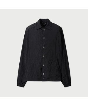 Plisse 크링클 코치 자켓 - BLACK