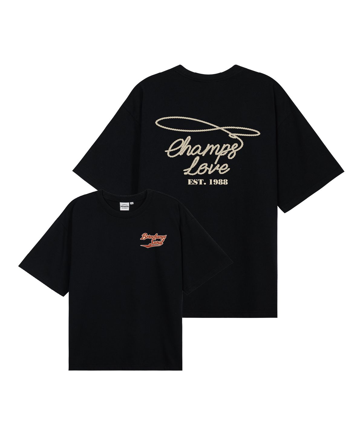 본챔스(BORN CHAMPS) [4 COLORS] WESTERN L&S 오버핏 반팔티셔츠 B25ST65