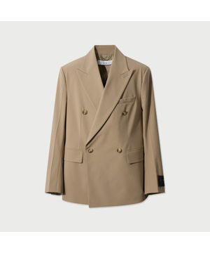 Eminence 울혼방 와이드 라펠 더블 자켓 - BEIGE