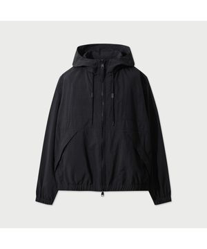 Vagabond 나일론 숏 후디 바람막이 - BLACK