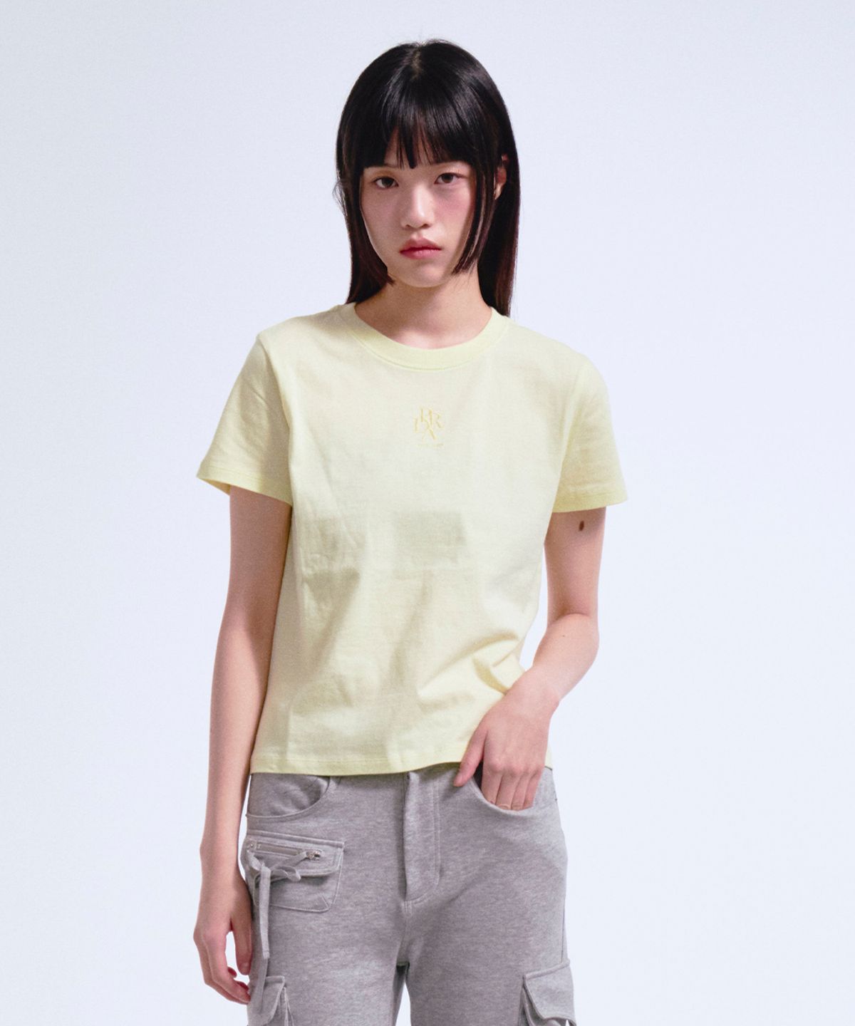 프렌다(PRENDA) MINI PRDA CREWNECK TEE LEMON