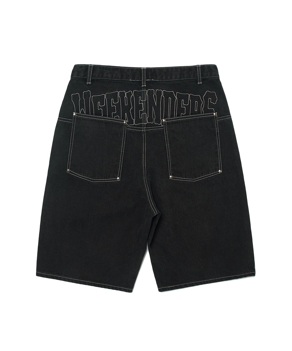 위캔더스(WKNDRS) COWBOY DENIM SHORTS (BLACK)