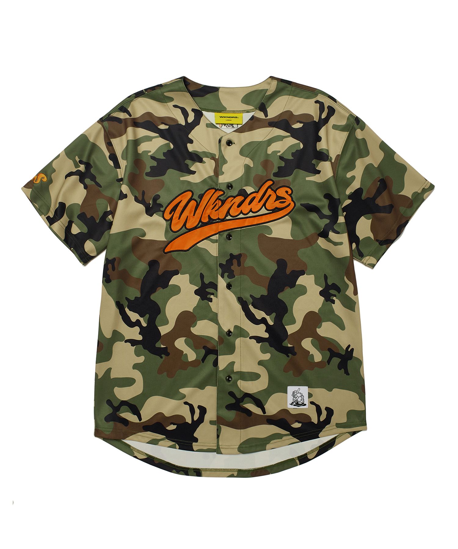 MUSINSA公式 | WKNDRS BASEBALL SCRIPT JERSEY (CAMO)