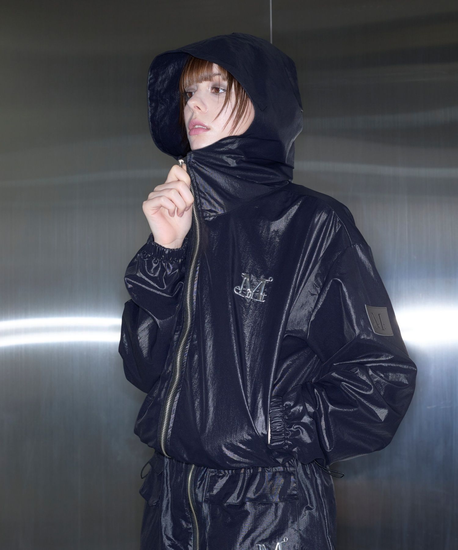 vetra チェック柄シャツジャケット38 ウールbshopグリーンカバーオール