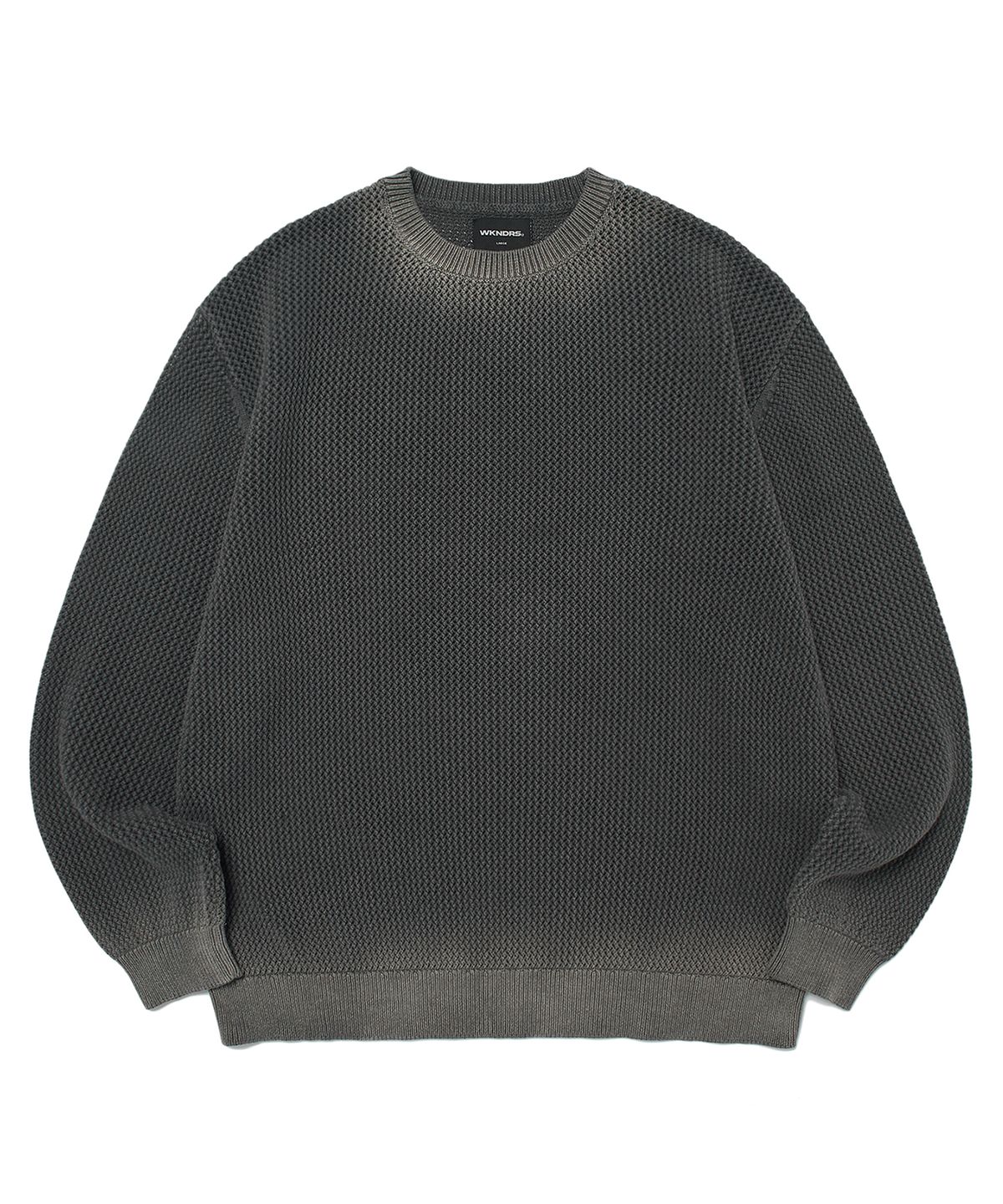 위캔더스(WKNDRS) SPRAY KNIT SWEATER (CHARCOAL)