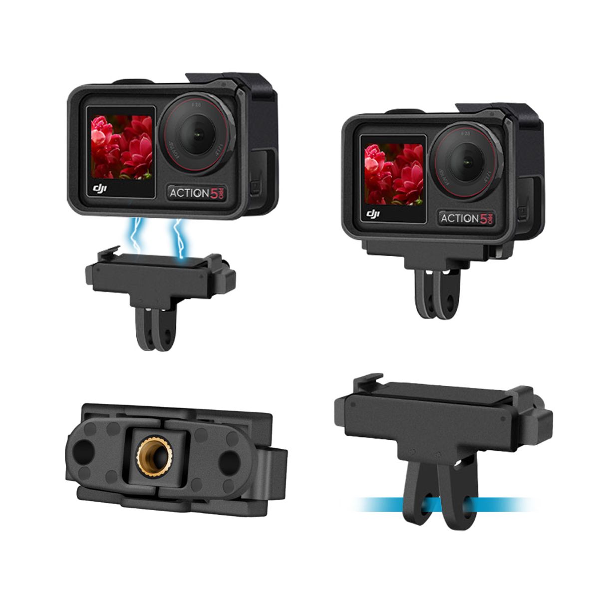벤토사(VENTOSA) DJI 오즈모 액션5 4 3 마그네틱 퀵 릴리스 마운트 어댑터