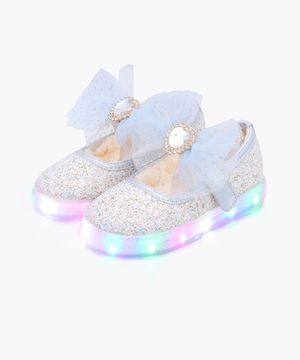 LED 엘사 플레이크 여아 겨울 털 슬립온