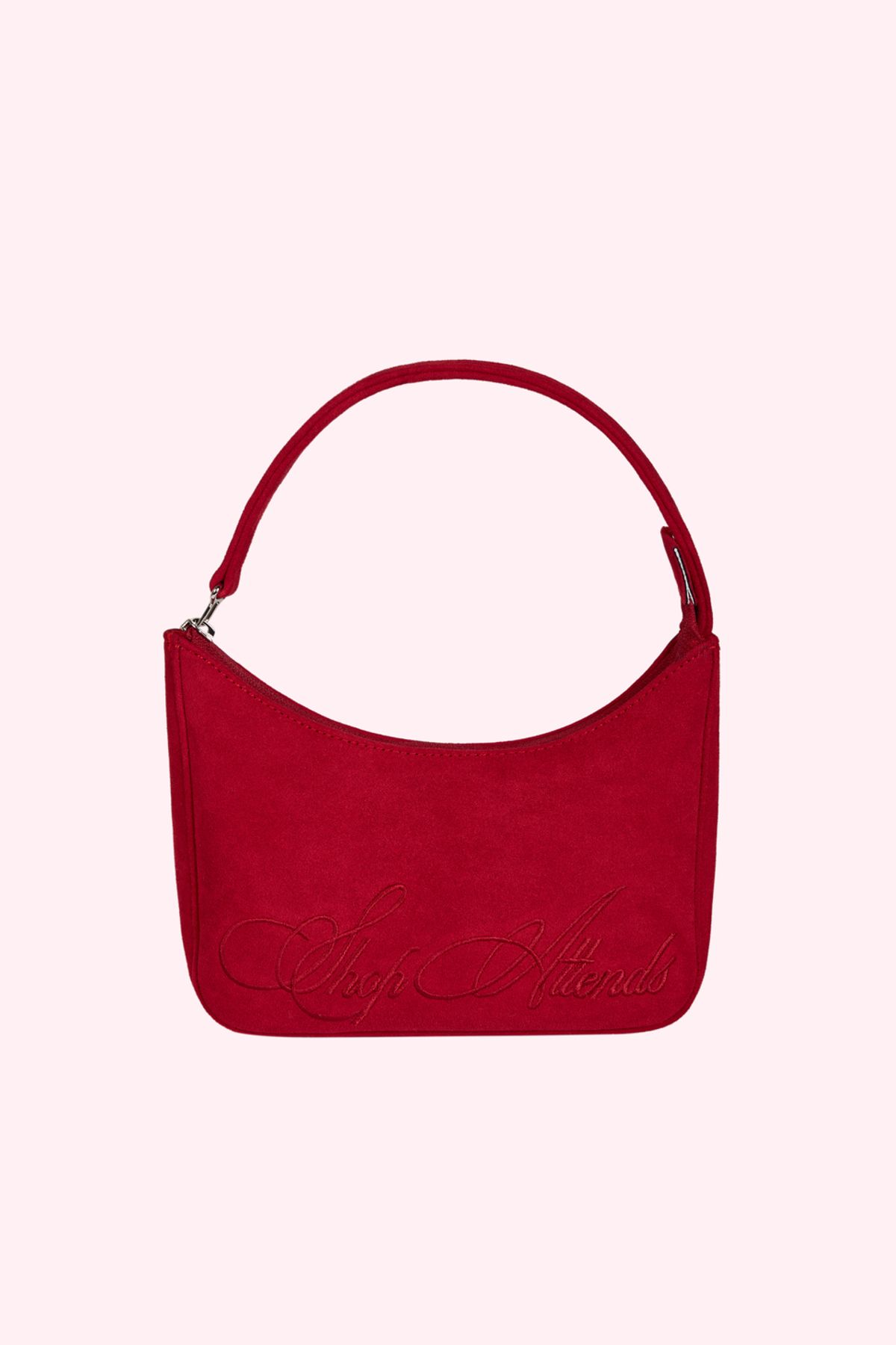 어텐즈(ATTENDS) Attends suede top handle bag (Red)