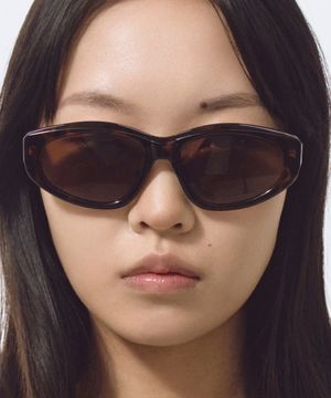 트라이 오벌 선글라스 호피