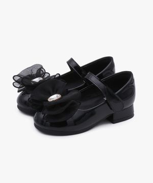 스퀘어 플럼 여아 굽구두