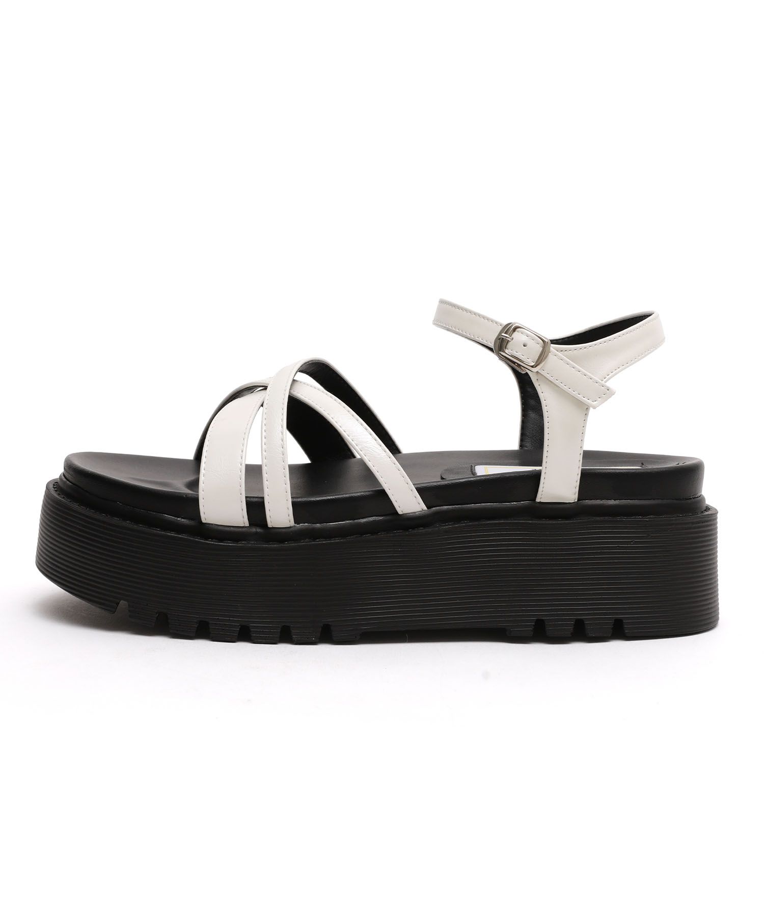 サンダル・ミュール ^MACMOC^ Ballet Triple Cross Block Heel Sandals 3 Colors 6cm MUSINSA | MACMOC Balle Ballet Triple Cross Block Heel