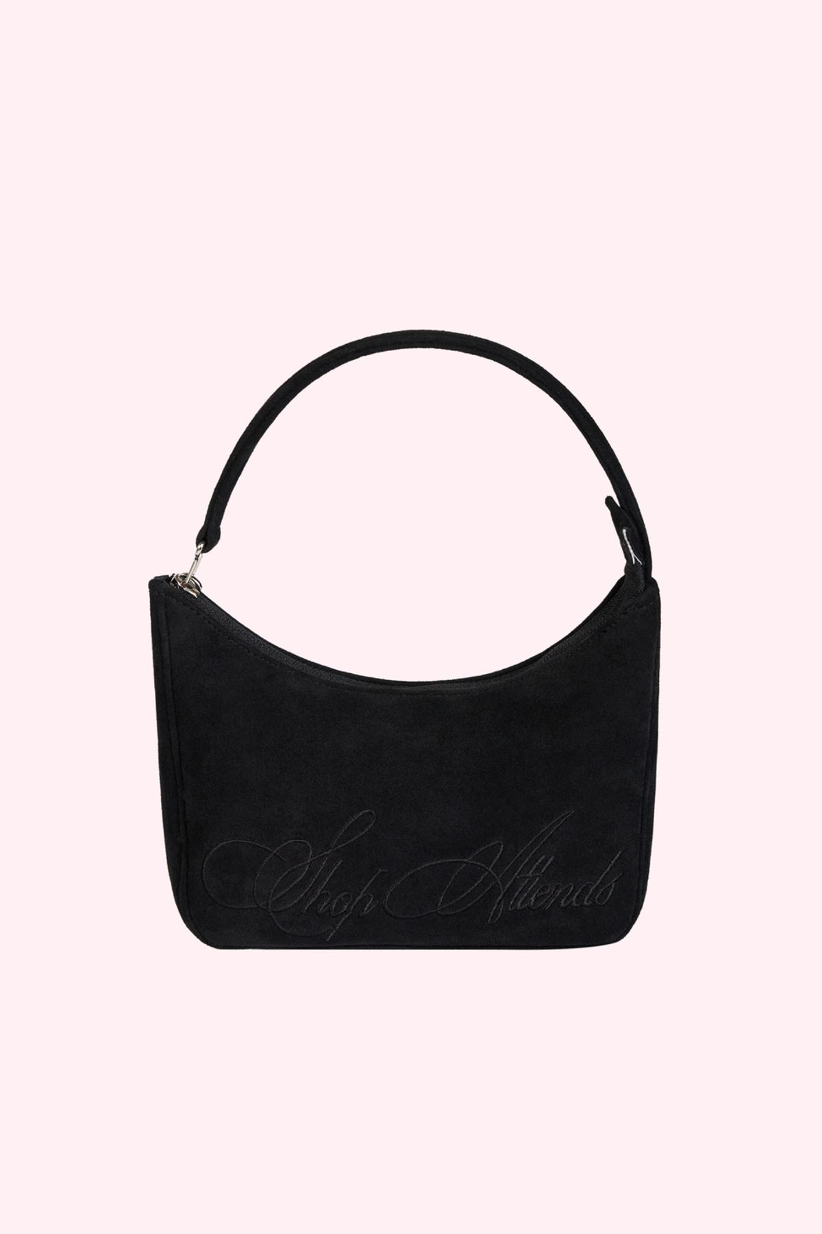 어텐즈(ATTENDS) Attends suede top handle bag (Black)