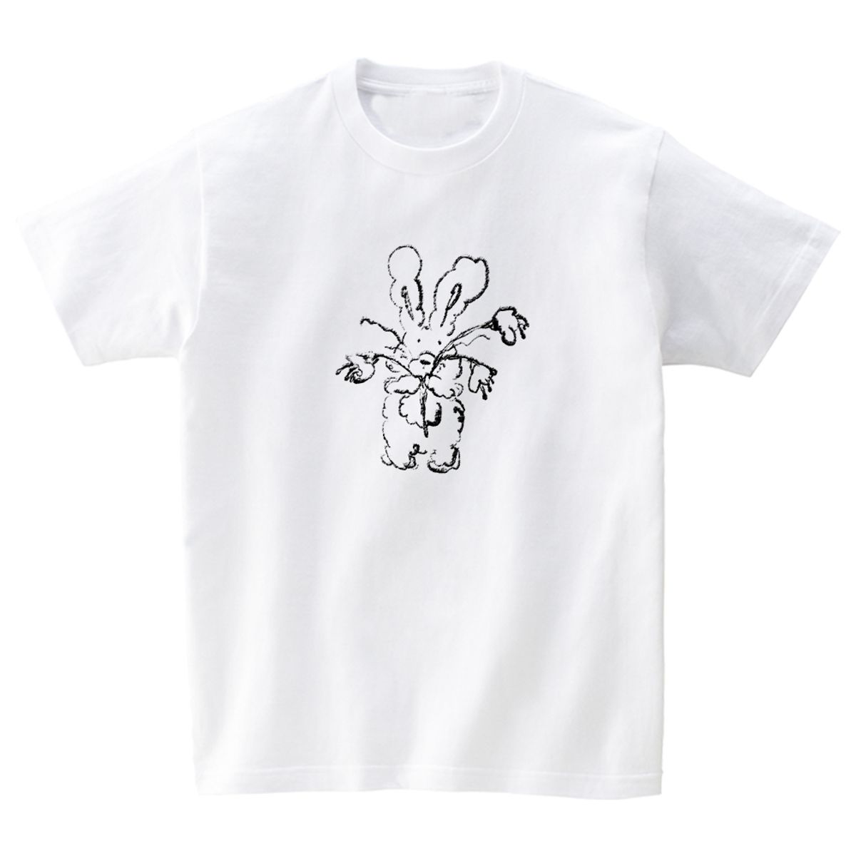 어썸어스(AWESOMEUS) Rabbit with a flower T-SHIRTS_4COLOR