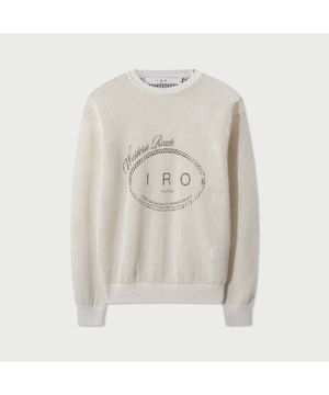 Nether 강연 로고 긴팔 니트 - WHITE