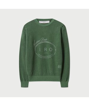 Nether 강연 로고 긴팔 니트 - GREEN