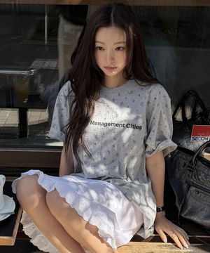 [경은 착용] FN OG TEE flower gray