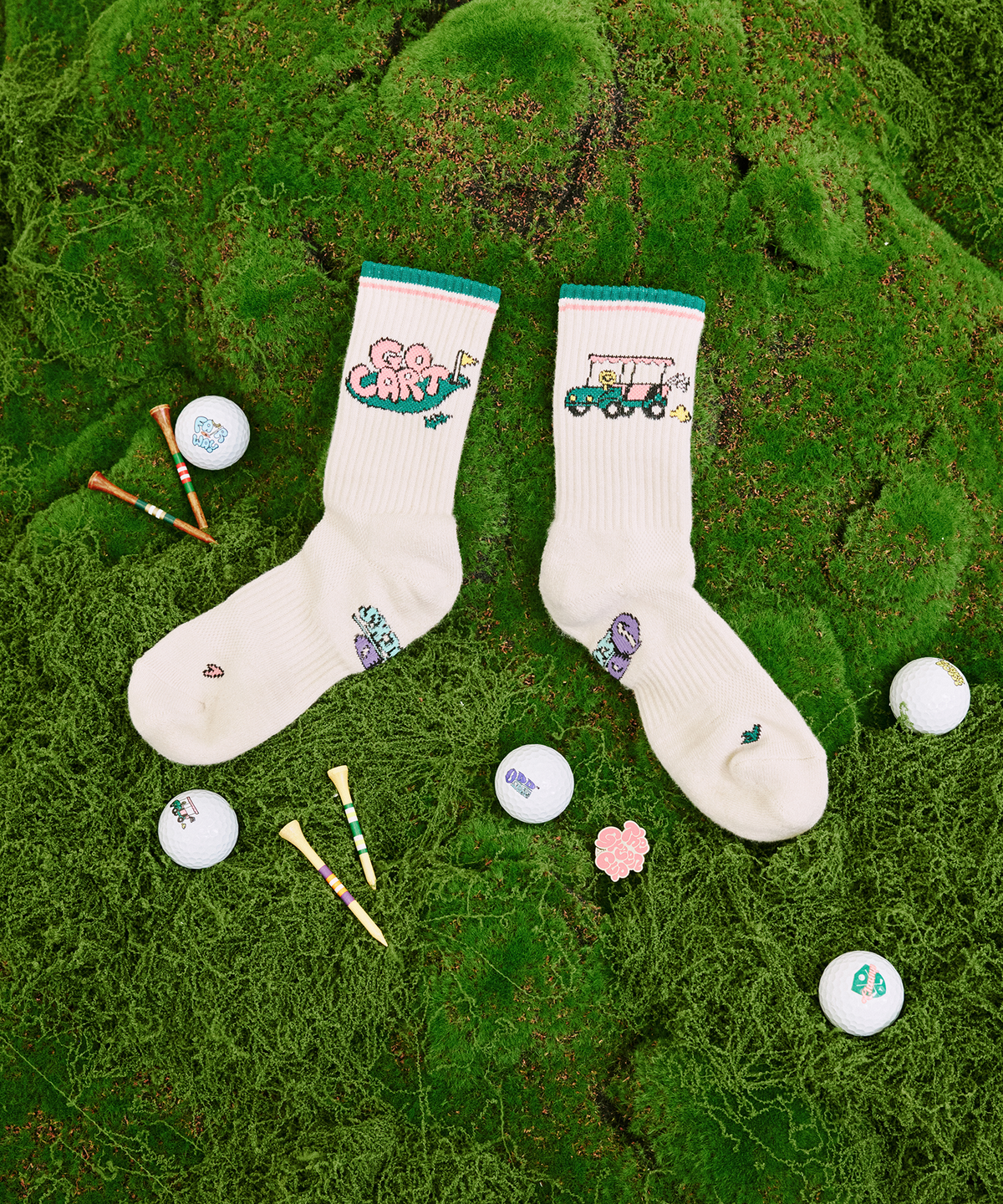 오드삭스(ODDSOCKS) 쿨맥스 골프 크루 삭스 -고카트 (오트밀)