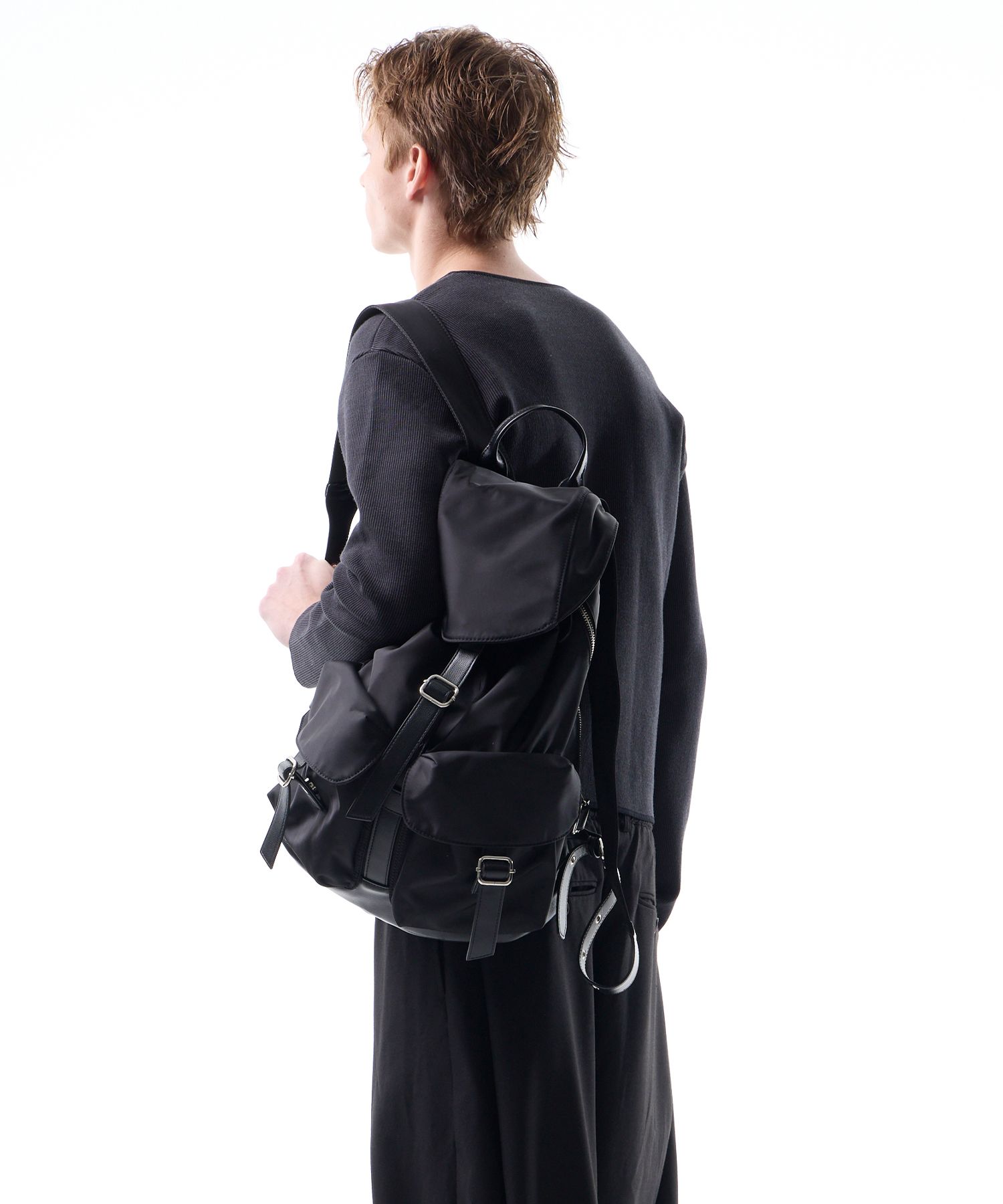 Oxford two tone tote bag BLACK source detail 60