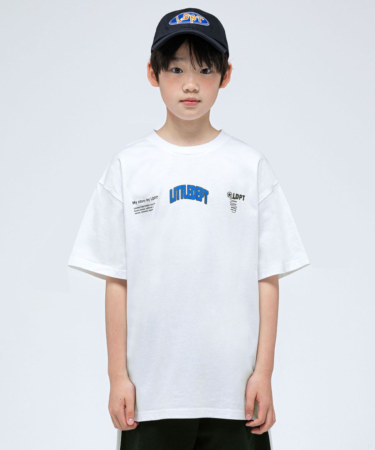 리틀뎁(LITTLE DEPT) 유닛 스테이트 티셔츠 White