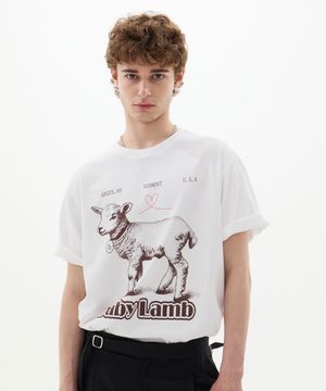 Baby lamb club 프린트 티셔츠 화이트